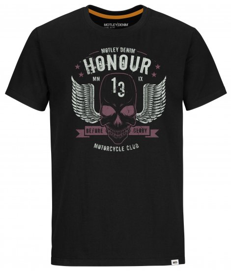 Motley Denim Sheffield T-Shirt Black - Camisetas - Camisetas - 2XL-14XL