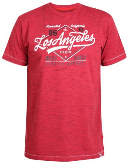 D555 Shelton T-shirt Red - Camisetas - Camisetas - 2XL-14XL