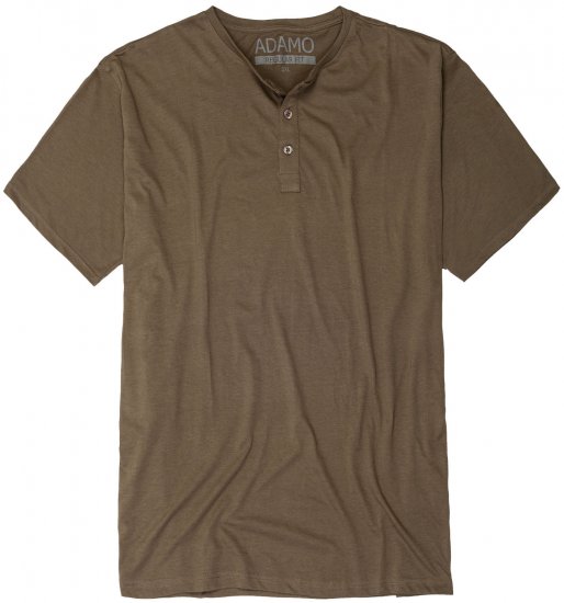 Adamo Silas Regular fit Serafino T-shirt Khaki - Camisetas - Camisetas - 2XL-14XL
