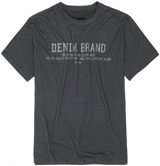 Adamo Simon Regular fit Printed T-shirt Charcoal - Camisetas - Camisetas - 2XL-14XL