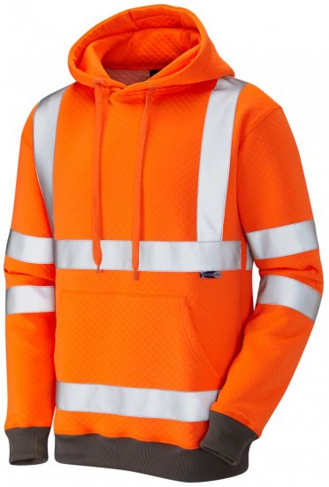 Leo Goodleigh Hooded Sweatshirt Hi-Vis Orange - Ropa de trabajo - Ropa de trabajo 3XL-6XL