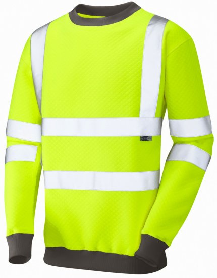 Leo Winkleigh Crew Neck Sweatshirt Hi-Vis Yellow - Ropa de trabajo - Ropa de trabajo 3XL-6XL