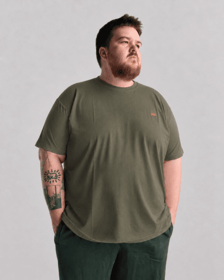 Motley Denim Stockholm T-shirt Dark Khaki - Camisetas - Camisetas - 2XL-14XL