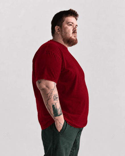 Motley Denim Stockholm T-shirt Red - Camisetas - Camisetas - 2XL-14XL