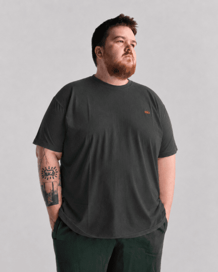 Motley Denim Stockholm T-shirt Charcoal - Camisetas - Camisetas - 2XL-14XL