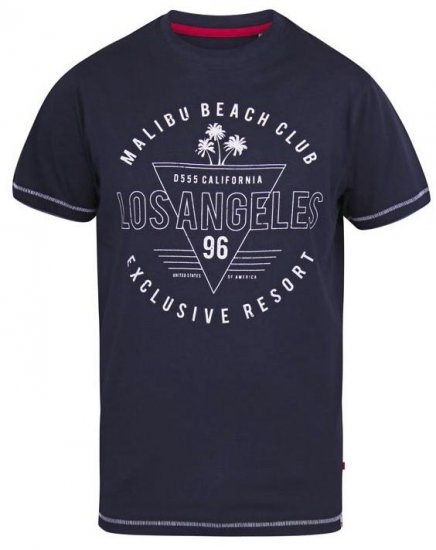 D555 Stoke Los Angeles Beach Printed T-Shirt Navy - Camisetas - Camisetas - 2XL-14XL