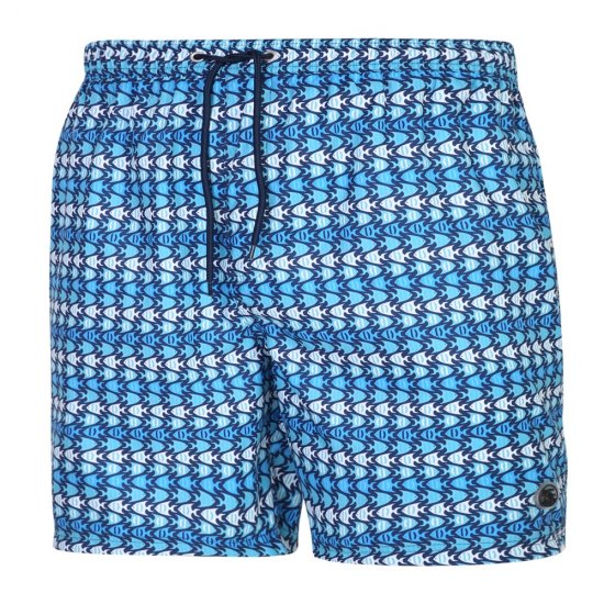 Espionage SW086 Bañador con Estampado de Peces Azul - Ropa de baño - Bañadores - 2XL-12XL