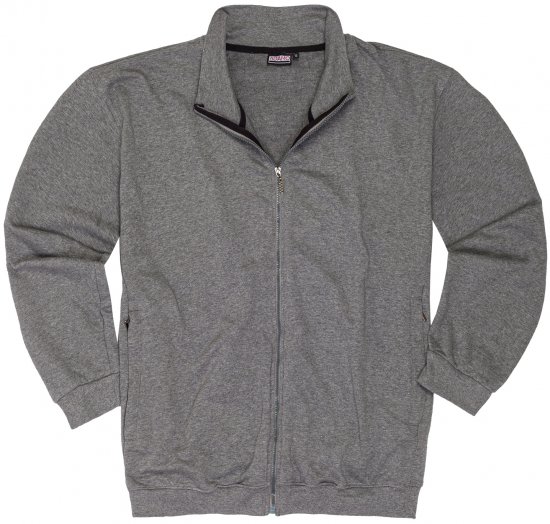 Adamo Athen Sweat Jacket with Full Zipper Grey - Sudaderas - Sudaderas 2XL-12XL