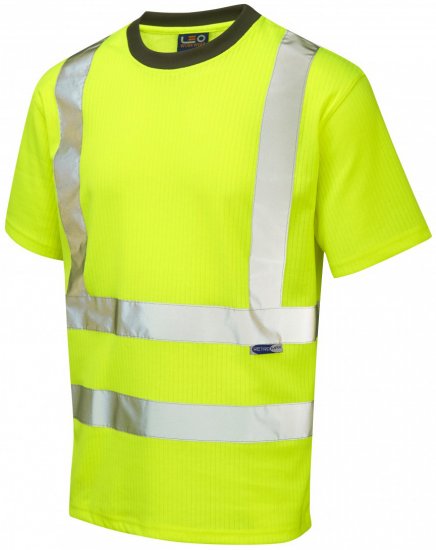 Leo Newport Comfort T-shirt Hi-Vis Yellow - Ropa de trabajo - Ropa de trabajo 3XL-6XL