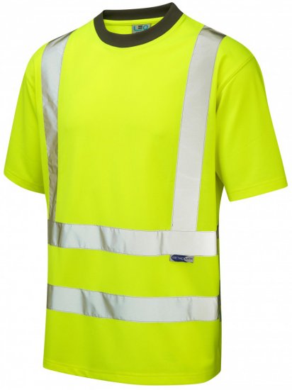 Leo Braunton Coolviz T-shirt Hi-Vis Yellow - Ropa de trabajo - Ropa de trabajo 3XL-6XL