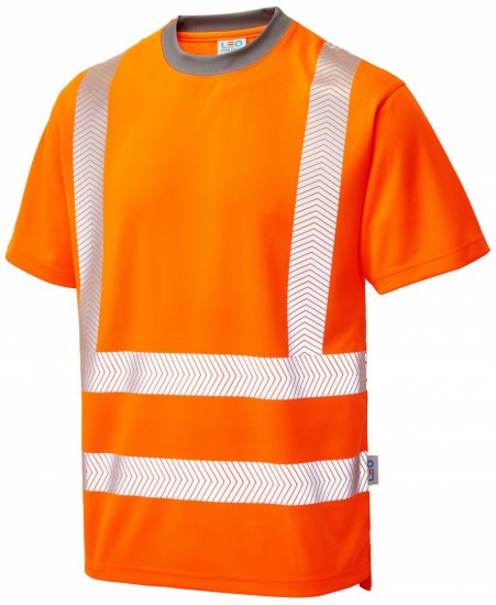 Leo Larkstone Coolviz Plus T-shirt Hi-Vis Orange - Ropa de trabajo - Ropa de trabajo 3XL-6XL