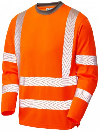 Leo Capstone Coolviz Plus Long Sleeve T-shirt Hi-Vis Orange - Ropa de trabajo - Ropa de trabajo 3XL-6XL