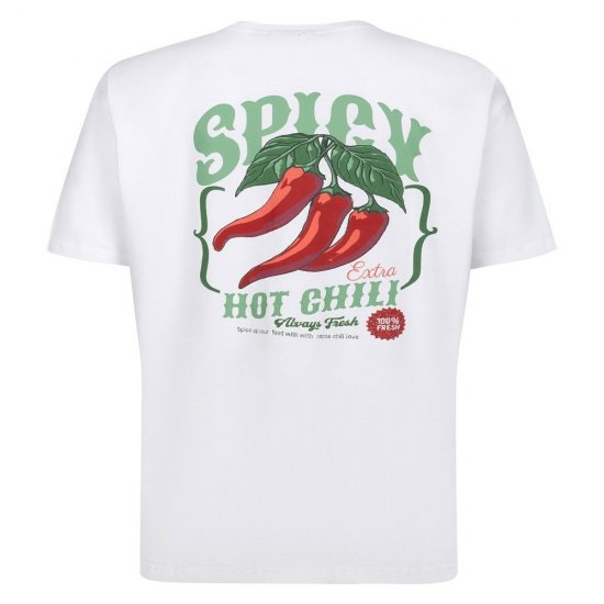 Espionage T457 Spicy Chilli Camiseta estampada blanco - Camisetas - Camisetas - 2XL-14XL