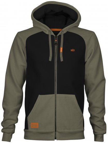 Motley Denim Tallinn Hoodie Black/Dark Khaki - Sudaderas - Sudaderas 2XL-12XL