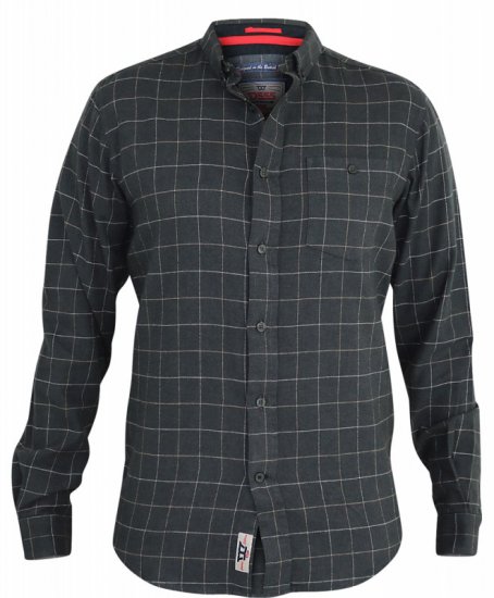 D555 Taylor Long Sleeve Shirt Charcoal - Camisas - Camisas 2XL-10XL