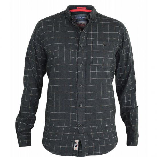 D555 Taylor Long Sleeve Shirt Charcoal - Camisas - Camisas 2XL-10XL