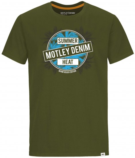 Motley Denim T-shirt Telford Dark Khaki - Camisetas - Camisetas - 2XL-14XL
