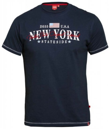 D555 Thornton Embroidery T-shirt Navy - Camisetas - Camisetas - 2XL-14XL