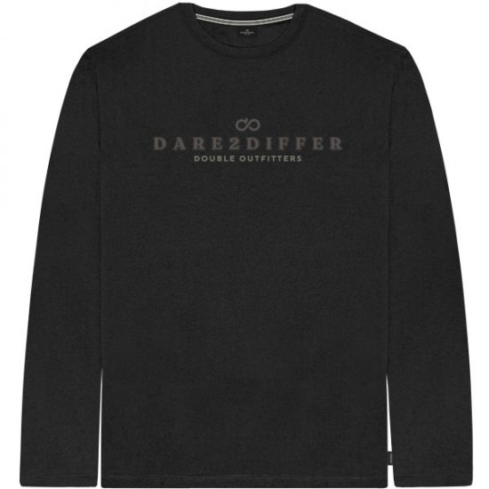 Double Outfitters TS-9172 Long Sleeve T-Shirt Print Black - Camisetas - Camisetas - 2XL-14XL