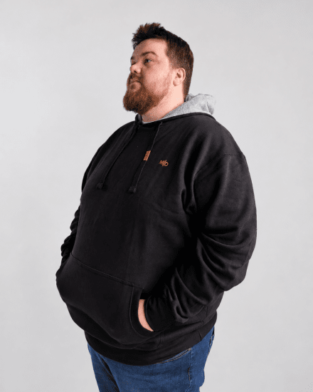 Motley Denim Riga Hoodie Black - Sudaderas - Sudaderas 2XL-12XL