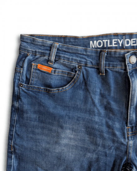 Motley Denim Soho 5-Pocket Jeans Blue Wash - Vaqueros & pantalones - Vaqueros y Pantalones - W40-W70