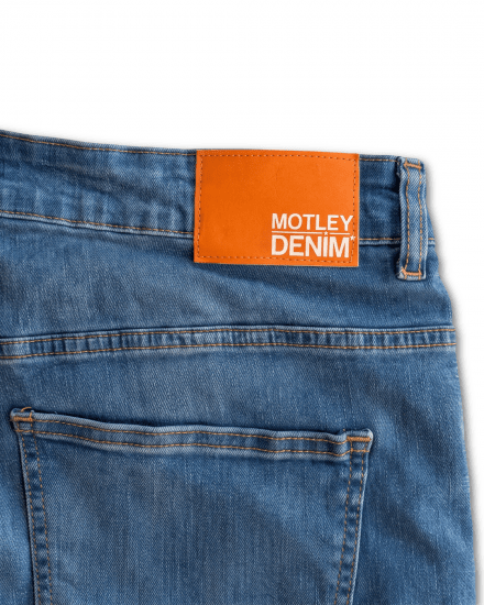 Motley Denim Soho 5-Pocket Jeans Blue Wash - Vaqueros & pantalones - Vaqueros y Pantalones - W40-W70