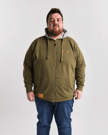 Motley Denim Copenhagen Hoodie Dark Khaki - Sudaderas - Sudaderas 2XL-12XL