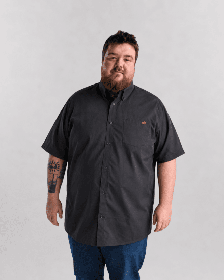Motley Denim Zagreb Camisa de Manga Corta Antracita - Camisas - Camisas 2XL-10XL