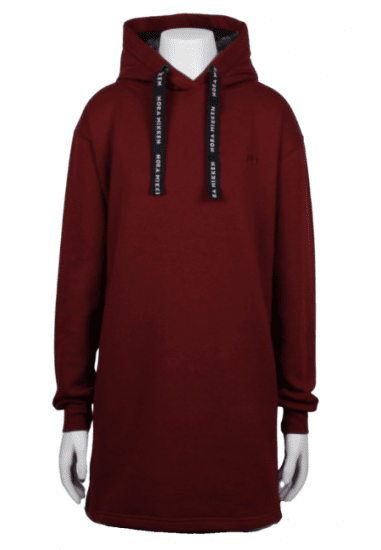 Nora Mikken KRISTINA Long Hoodie Burgundy - Sudaderas - 