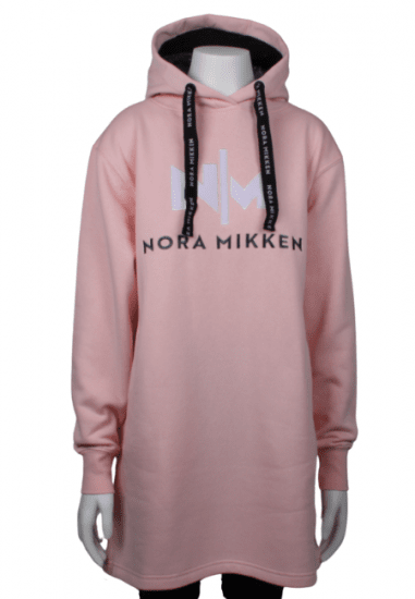 Nora Mikken KADRI WHITE Long Hoodie Pink - ROPA DE MUJER XS-XXL - 