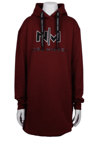 Nora Mikken KADRI WHITE Long Hoodie Burgundy - Sudaderas - 