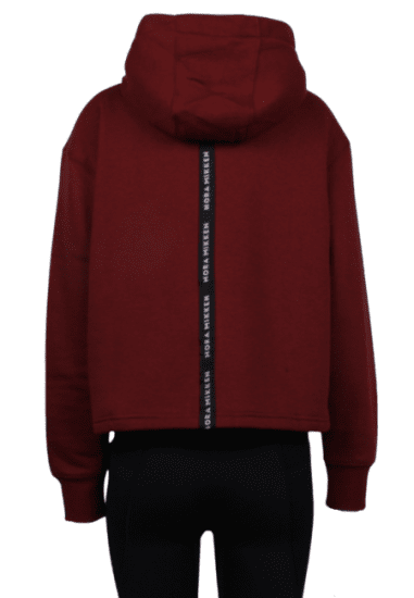 Nora Mikken GERTRUD Cropped Hoodie Burgundy - Sudaderas - 