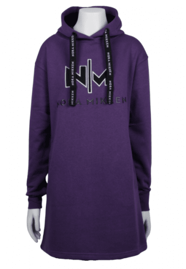 Nora Mikken KADRI WHITE Long Hoodie Purple - Sudaderas - 