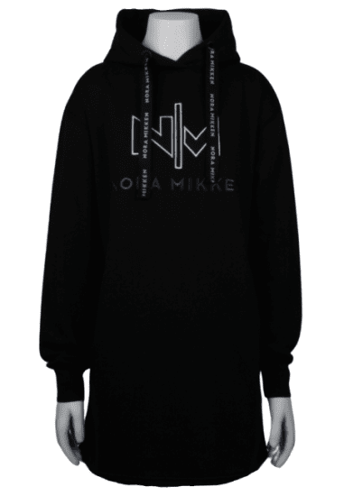 Nora Mikken KADRI WHITE Long Hoodie Black - Sudaderas - 