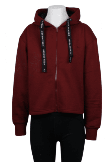 Nora Mikken GERTRUD Cropped Hoodie Burgundy - Sudaderas - 