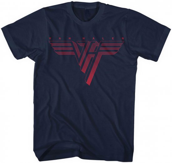 Van Halen Classic Red Logo T-shirt Navy - Camisetas - Camisetas - 2XL-14XL