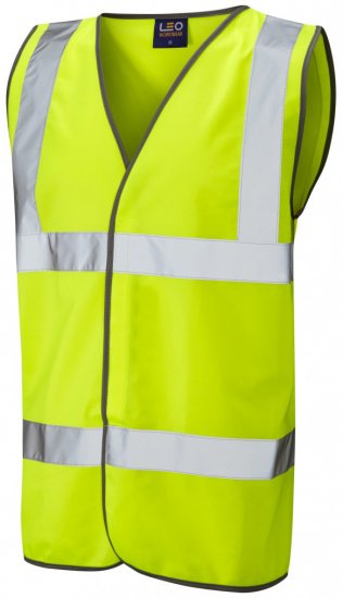 Leo Tarka Waistcoat Hi-Vis Yellow - Ropa de trabajo - Ropa de trabajo 3XL-6XL