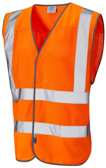 Leo Arlington Coolviz Waistcoat Hi-Vis Orange - Ropa de trabajo - Ropa de trabajo 3XL-6XL