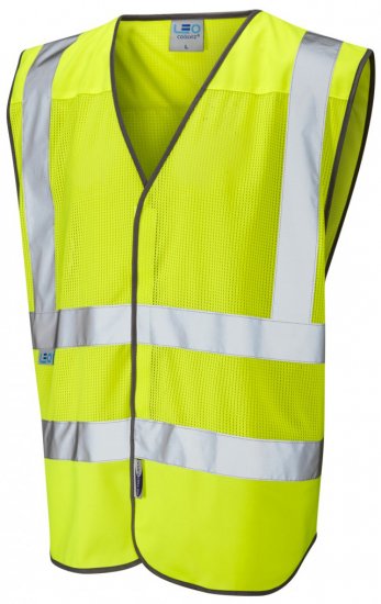 Leo Arlington Coolviz Waistcoat Hi-Vis Yellow - Ropa de trabajo - Ropa de trabajo 3XL-6XL