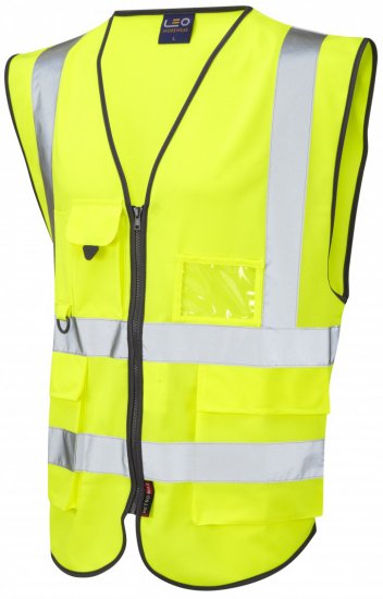 Leo Lynton Superior Waistcoat Hi-Vis Yellow - Ropa de trabajo - Ropa de trabajo 3XL-6XL
