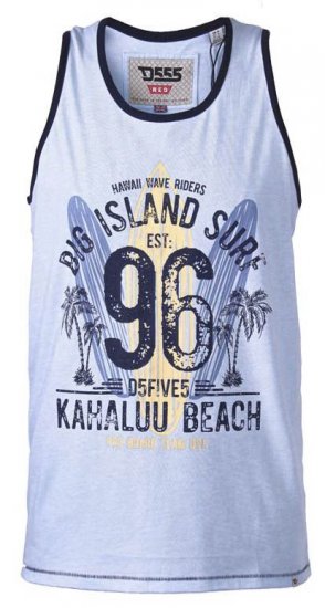D555 Wirral Hawaii Surf Board Printed Vest Sky Blue - Camisetas - Camisetas - 2XL-14XL