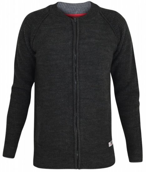 D555 Xavier Knitted Bomber Charcoal - Sudaderas - Sudaderas 2XL-12XL
