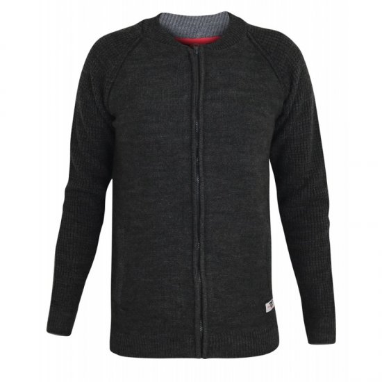 D555 Xavier Knitted Bomber Charcoal - Sudaderas - Sudaderas 2XL-12XL