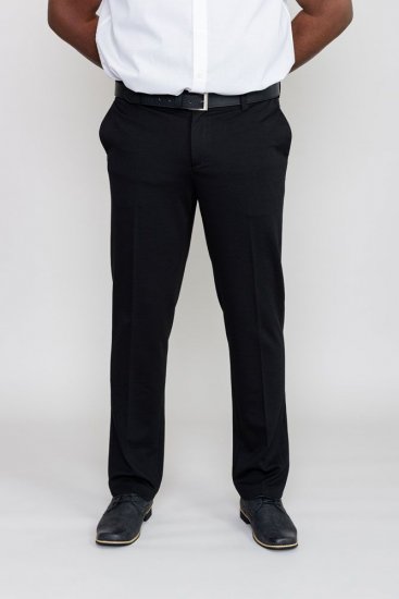 D555 Yarmouth Four Way Stretch Trouser With Flexible Waistband Black - Vaqueros & pantalones - Vaqueros y Pantalones - W40-W70