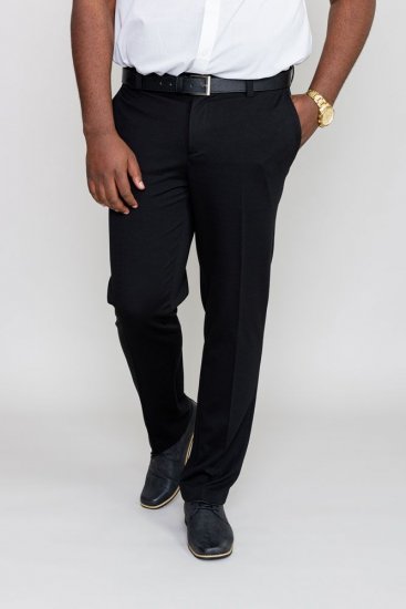 D555 Yarmouth Four Way Stretch Trouser With Flexible Waistband Black - Vaqueros & pantalones - Vaqueros y Pantalones - W40-W70