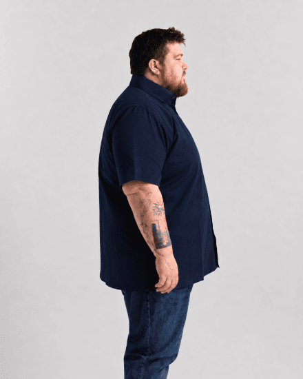 Motley Denim Zagreb Camisa de Manga Corta Azul Marino - Camisas - Camisas 2XL-10XL