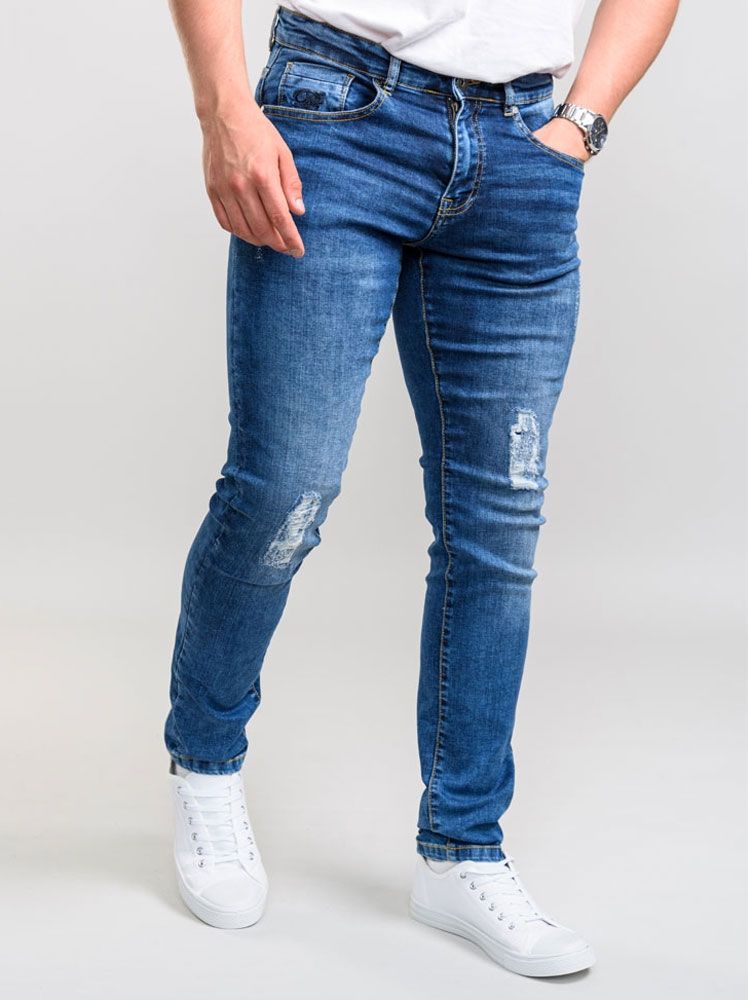Duke Claude - Jeans Elásticos De Ajuste Cónico Para Hombre, Negro, 66S