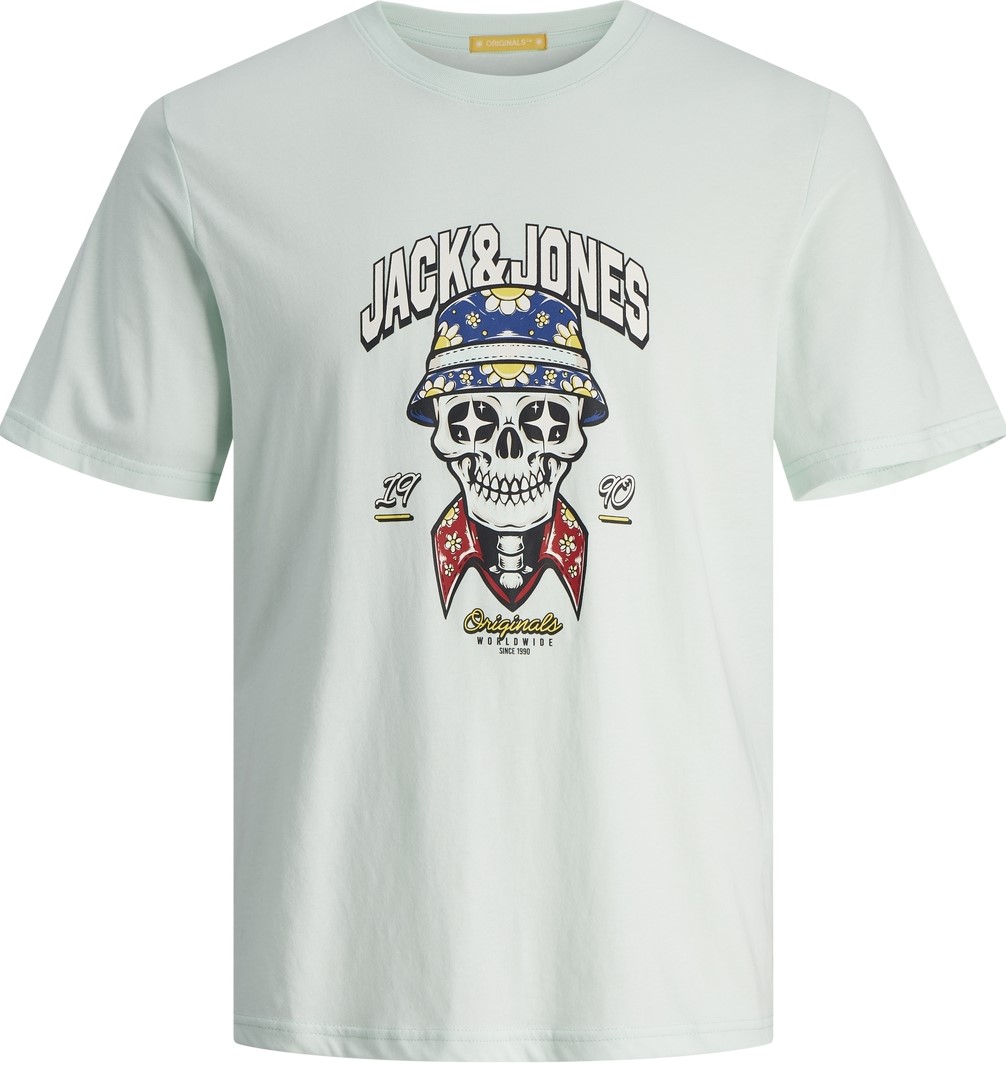 JACK & JONES Jorcoconut Skull Tee - Maglietta Uomo Con Teschio, Girocollo, Cotone, Taglia Unica